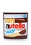 LONDON, UK -DECEMBER 07, 2017: Nutella Chocolate cream butter with breadsticks on white.Nutella is the brand name of a chocolate h