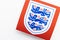 LONDON, UK - December 2022: England football logo Three lions national emblem badge