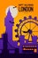 London, UK Halloween holiday background