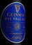 LONDON, UK - JANUARY 02, 2018: Bottle label of Guinness rye pale ale beer on white. Guinness beer has been produced since 1759 in