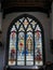 LONDON/UK - JUNE 15 : Stained Glass Window in St Olave\'s Church