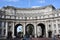 London, UK: JUNE 27, 2015: Majestic Admiralty Arch (between The Mall and Trafalgar Square) was designed by Sir Aston Webb