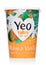 LONDON, UK - MARCH 05, 2019: YEO Valley Family Farm Proper Organic Bio Live Yogurt with Mango and Vanilla on white