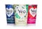 LONDON, UK - MARCH 05, 2019: YEO Valley Family Farm Proper Organic Bio Live Yogurt on white