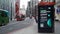 London, UK, March, 20, 2020: Empty bus stop at London coronavirus lockdown