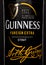 LONDON,UK - MARCH 21, 2017 : Bottle label of Guinness foreign extra beer on black.Guinness beer has been produced since 1759 in Du