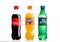 LONDON, UK - NOVEMBER 10, 2017: Coca-Cola, Fanta and Sprite bottles, isolated on the white.The three popular drinks produced by t