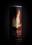 LONDON, UK - OCTOBER 20, 2017: Can of Burn Energy Drink Original on black. Burn energy is made for keeping eyes open and mind shar