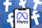 LONDON, UK - October 2021: Facebook social media company changes its corporate name to Meta