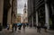 London, UK: People walking along Walbrook in the City of London