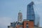 London UK skyline showing iconic Oxo Tower and the new One Blackfriars building, also known as `The Vase`.