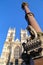 LONDON, UK: Westminster Abbey and scholars war memorial column