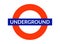 London Underground classic sign circle logo isolated