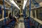 London, United Kingdom, 7th, August, 2020: A near empty tube train during the rush hour on the London Underground during the COVID