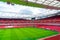 London, United Kingdom - AUG 31,2019: A picture of empty Emirates Stadium during weekend which open for tourist to visit. Its a