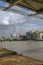 London, United Kingdom - August 3, 2017: View accross the River Thames looking towards the Shard.