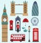 London,United Kingdom Flat Icons