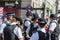 London, United Kingdom- June 2019: Street Photography: Group of London Policemen with Their Uniform