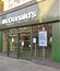 London, United Kingdom - March 31, 2020: McDonalds branch at Lewisham entrance with signs informing about closure due to