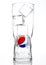 LONDON,UNITED KINGDOM-OCTOBER 03, 2016: Original empty pepsi cola glass with ice cubes. Pepsi is a carbonated soft drink that is