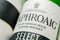 LONDON, UNITED KINGDOM - OCTOBER 30, 2021 Closeup on the  single malt scotch whisky Laphroaig,  whisky brand from region Islay,