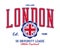 London university t-shirt design with United Kingdom flag. Tee shirt and sports apparel print in college style. Vector