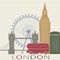 London vintage poster.