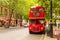 Londoner red double decker vintage bus