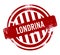 Londrina - Red grunge button, stamp