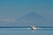 Lone Balinese Boat Against Mt. Agung