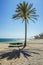 A lone boat on the beach at Castell de Ferro, Spain