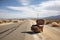 A lone chair on a deserted urban street creates a metaphorical image of loneliness and emptiness