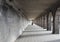 Lone Cyclist through the Underpass