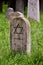 Lone headstone on a jewish cemetary