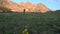 Lone Hiker and Beautiful Mountain Scenery