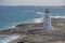 A lone lighthouse sits on the point in Key West.