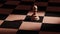 Lone pawn on the chessboard 3D animation