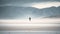 a lone person standing in the middle of a vast landscape. generative ai