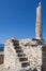 A lone pillar of the prehistoric Greek temple