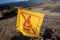 Lone Pine, California USA no fires yellow warning flags