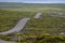 Lone road leading through lush greenery in Australia