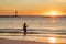 A lone surf-fisherman gets ready to cast at dawn at the north end of Long Beach Island