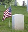 Lone Tombstone with Flag