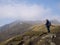 A lone walker heading to Blencathra, also known as Saddleback