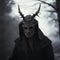 Lone Wolf In Horned Mask: Atmospheric Portraits Of A Dark Nature