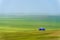 Lone Yurt Mongolian Steppe Rural Grassland