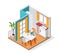 Loneliness Isometric Illustration