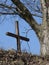 Lonely cross on the hill