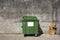 The lonely green container