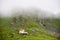 Lonely house in the valley Fagaras mountains, Romania, Europe